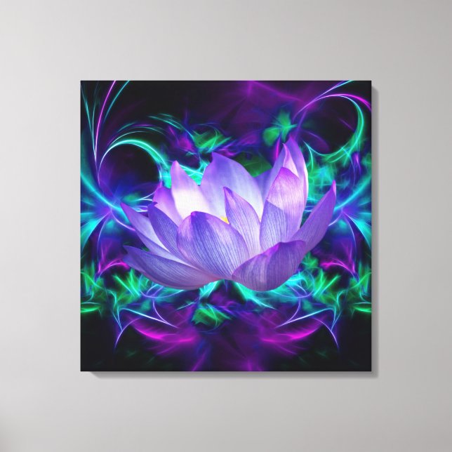 Lila Lotus Blume und ihre Bedeutung Leinwanddruck (Vorderseite)