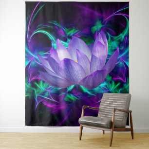 Lila Lotus-Blume und ihre Bedeutung Wandteppich
