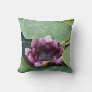 Lila Lotus-Foto-Kissen 41 cm x 41 cm Kissen