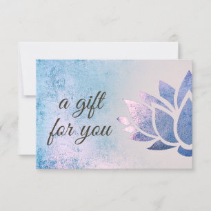 lila Lotus-Logo-Geschenkgutschein