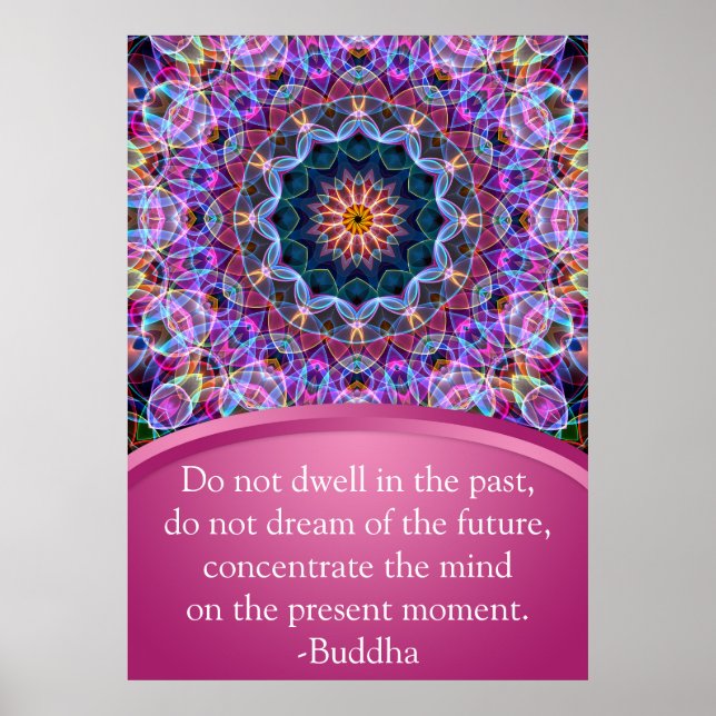 Lila Lotus Mandala Poster (Vorne)