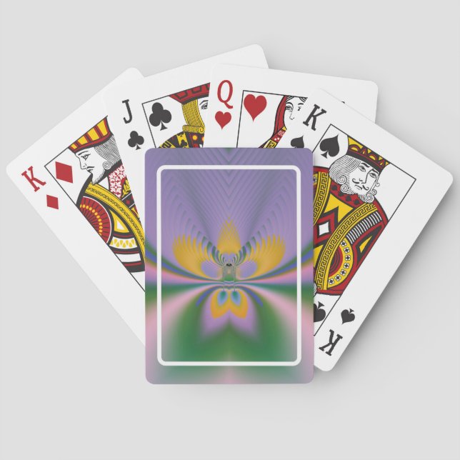 Lila Lotus Spielkarten (Rückseite)