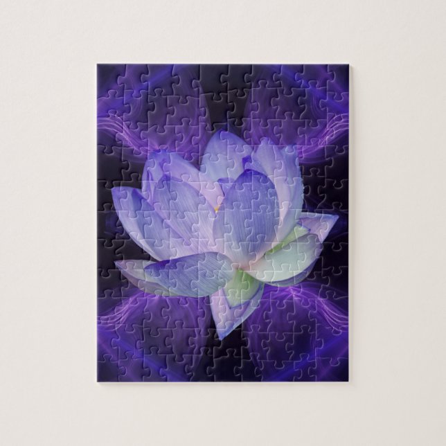 Lila Lotus und heilige Geometrie (Vertikal)