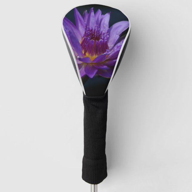 Lila Lotus-Wasserlilie Golf Headcover (Vorderseite)