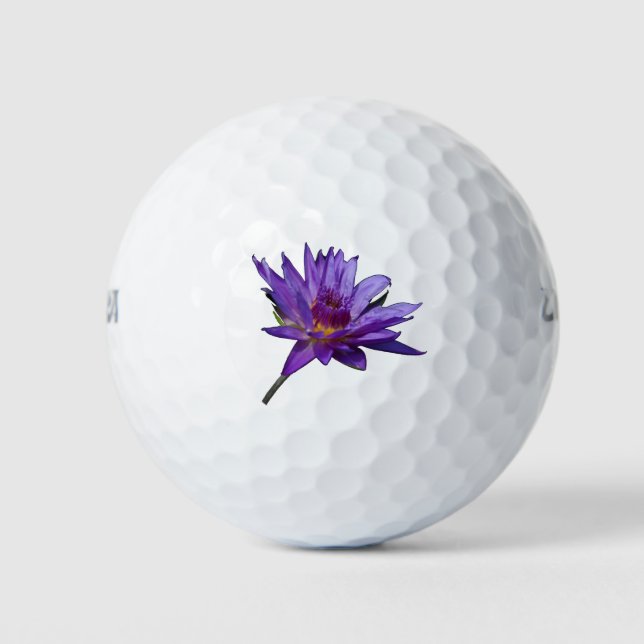 Lila Lotus-Wasserlilie Golfball (Vorderseite)