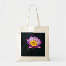 Lila Lotus-Wasserlilie-Libelle-Nymphe-Totasche