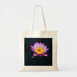 Lila Lotus-Wasserlilie-Libelle-Nymphe-Totasche Tragetasche