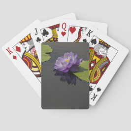 Lila Lotus Wasserlilie Spielkarten