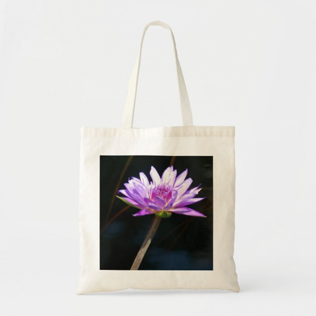 Lila Lotus Wasserlilie Tosack Tragetasche (Vorne)