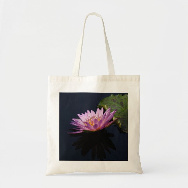 Lila Lotus Wasserlilie Tosack Tragetasche (Vorne)