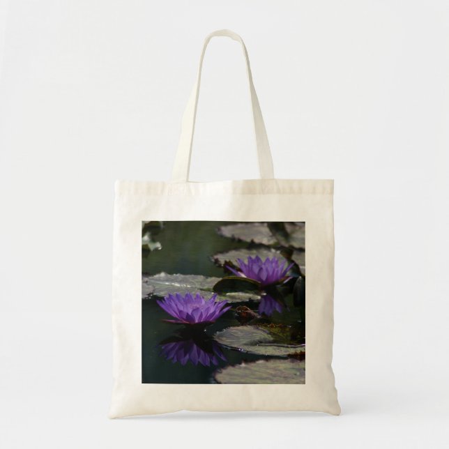 Lila Lotus Wasserlilie Tosack Tragetasche (Vorne)