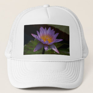Lila Lotus-Wasserlilie Truckerkappe