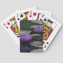 Lila Lotus-Wasserlilien Kartenspielen Spielkarten