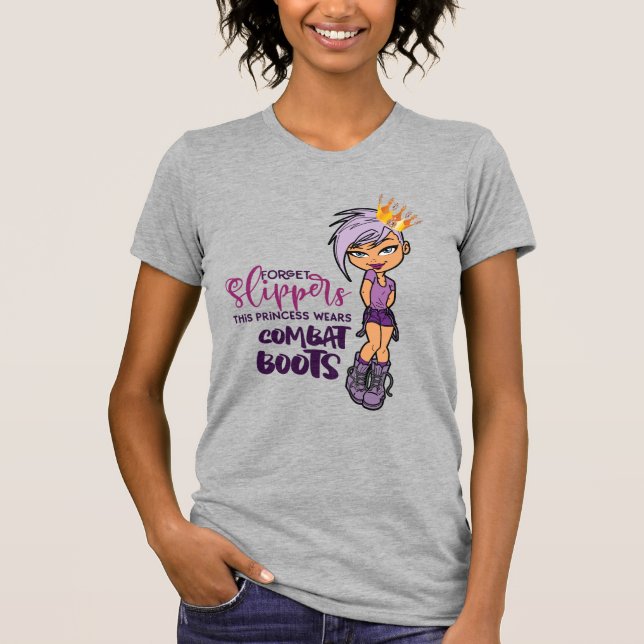 Lila-Lovin' Tomboy Princess T-Shirt (Heather) (Vorderseite)