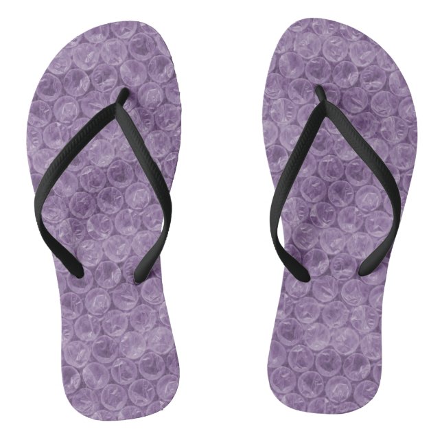 Lila Luftpolsterfolie-Muster Flip Flops (Fußbett)