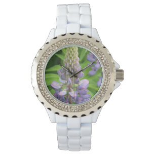 Lila Lupine Armbanduhr
