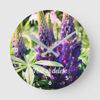 Lila Lupine Blume Trio Personalisiert