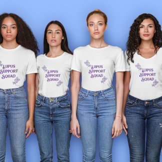 Lila Lupus Butterfly-Unterstützungseinheit T-Shirt