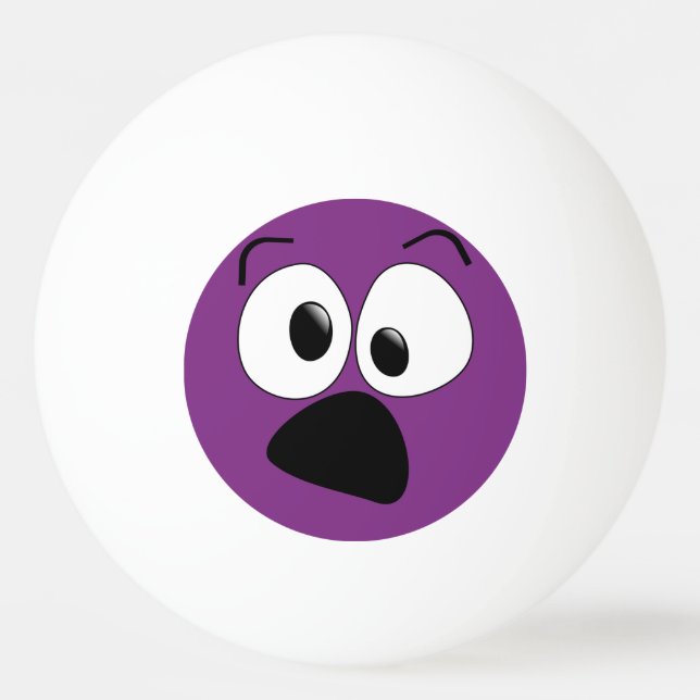 Lila lustiger alberner GesichtPing Pong Ball Tischtennisball (Vorderseite)
