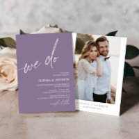 Lila machen wir Minimalistisch Hochzeitseinladung