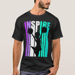 Lila Mädchen Inspirierte Cheerleader Birthday Moti T-Shirt