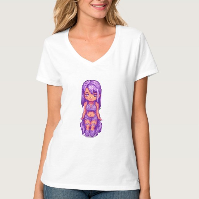 Lila Mädchen T-Shirt (Vorderseite)