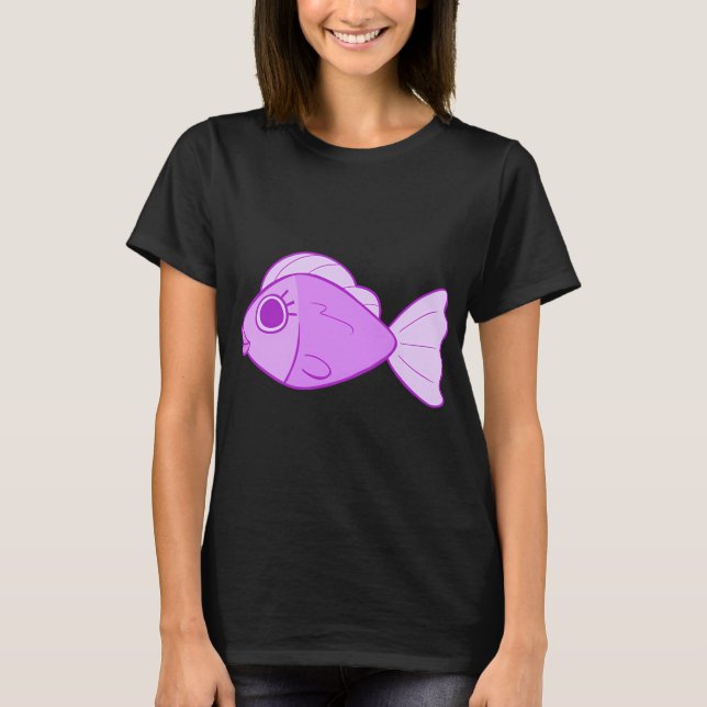 Lila Mädchenfisch T-Shirt (Vorderseite)