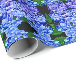 lila Magenta blühende Hydrangea Geschenkpapier