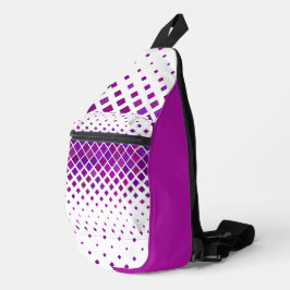 Lila Magenta Diamonds Design Sling Bag