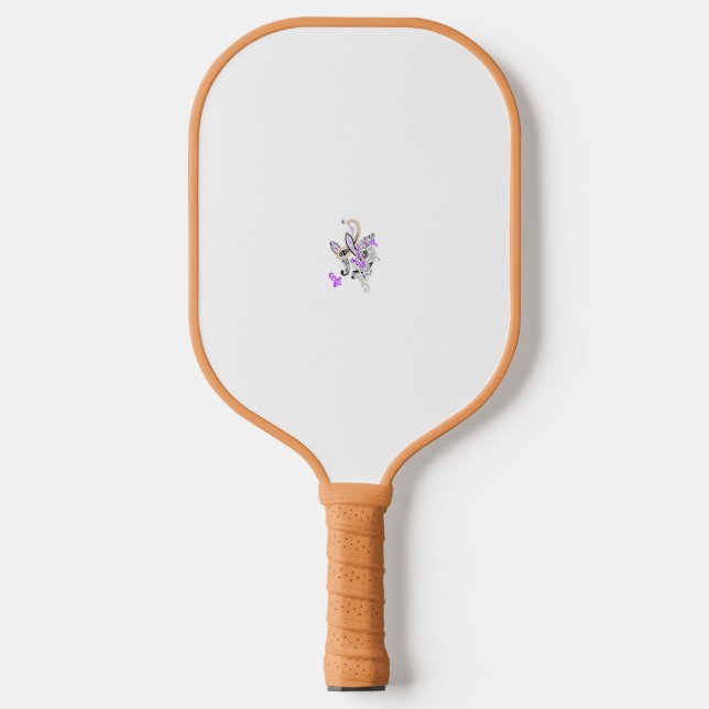 Lila-Magenta, rötlich-orange, Tealisch-blaue Mädch Pickleball Schläger (Vorderseite)