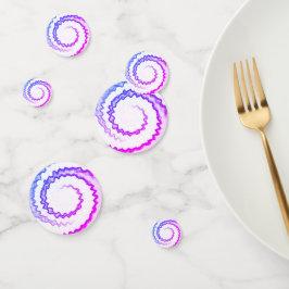 Lila Magenta weißes Swirl gefärbte Krawatte Funky Konfetti