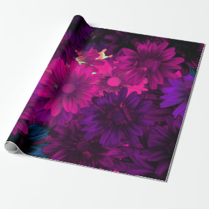 Lila magentinisches Muster Geschenkpapier