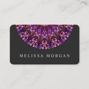 Lila Magic Mandala Business Card Visitenkarte