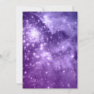 Lila Magie Sterne Einladung