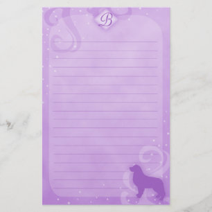 Lila magisches Bernese Gebirgshundebriefpapier Briefpapier