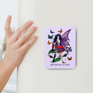 Lila Mairy Mushroom Butterflies Magnet