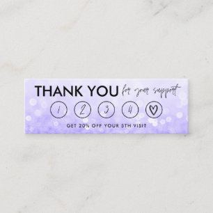 Lila Makeup Hair Dankeschön Loyalty Card Mini Visitenkarte