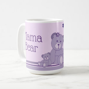Lila Mama Bär Kaffeetasse