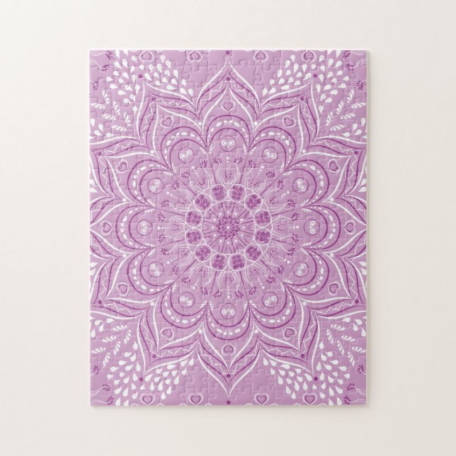 Lila Mandala Elegante Lotus Blume (Vertikal)