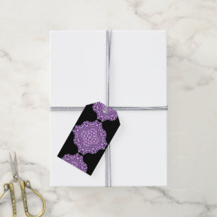 lila Mandala-Geschenketiketten Geschenkanhänger