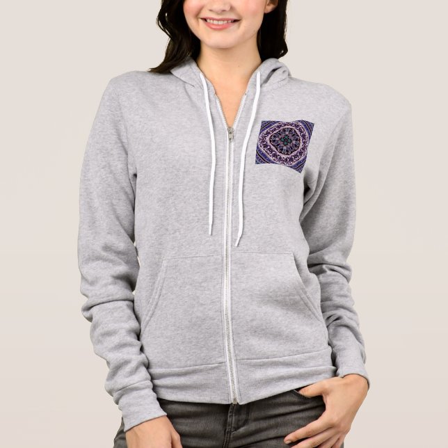 Lila Mandala Hoodie (Vorderseite)
