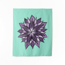 Lila Mandala mögen Tinte gezeichnete abstrakte