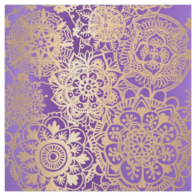 Lila Mandala-Muster Stoff (Muster)