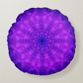 Lila Mandala Rundes Kissen