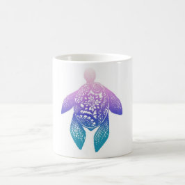 Lila Mandala-Schildkröte Kaffeetasse