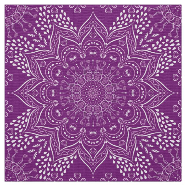 Lila Mandala Stoff (Muster)