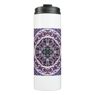 Lila Mandala Thermosbecher