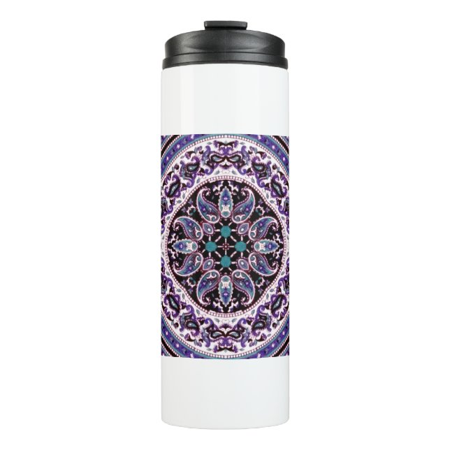 Lila Mandala Thermosbecher (Vorderseite)