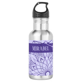 Lila Mandala Wasserflasche mit kundenspezifischem 