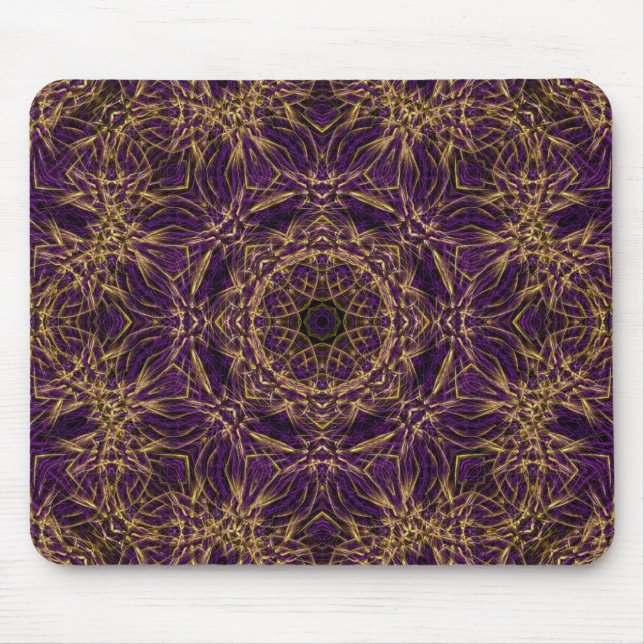 Lila Mandalahippie-Muster Mousepad (Vorne)